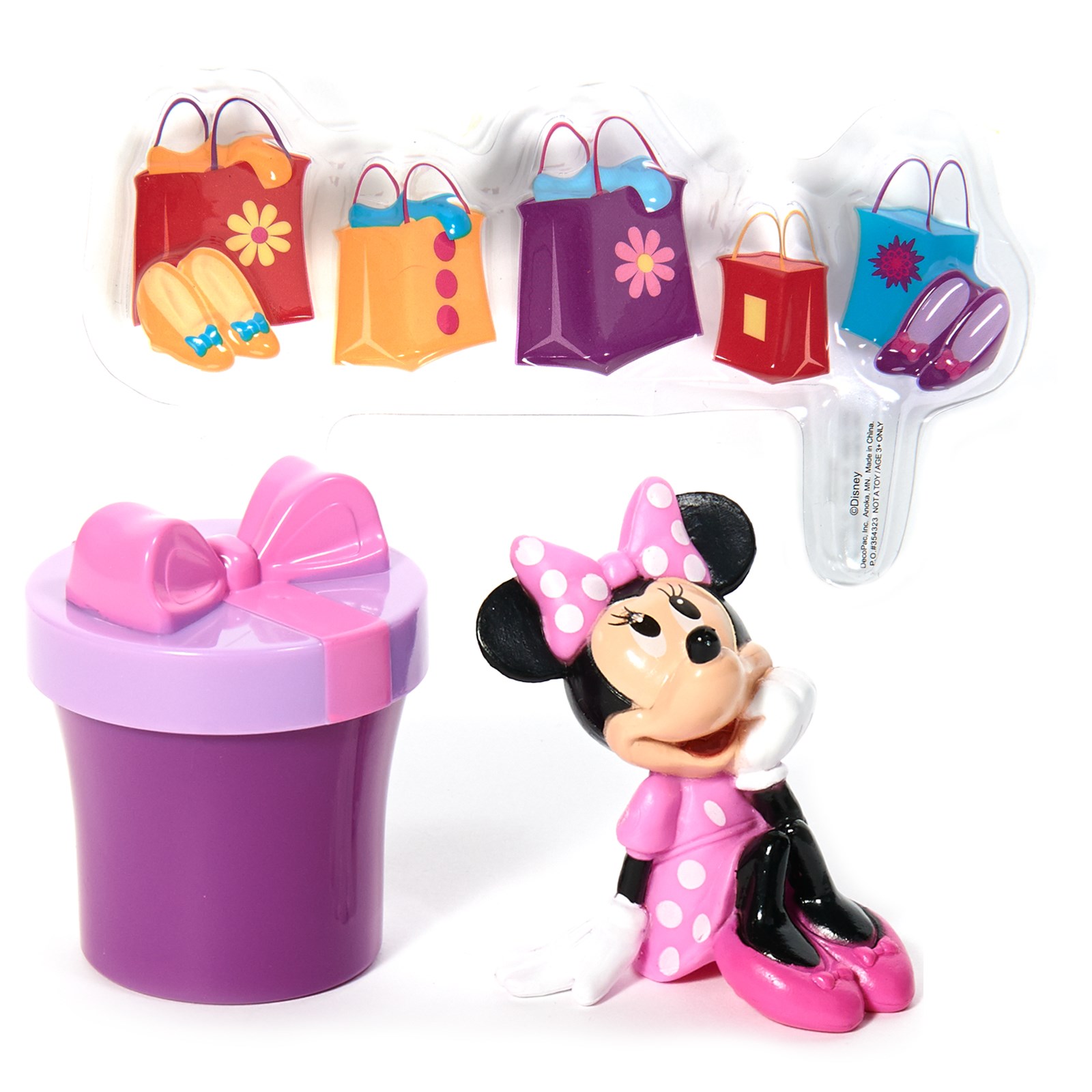 Women's Disney Minnie Mouse Shopping Cake Topper