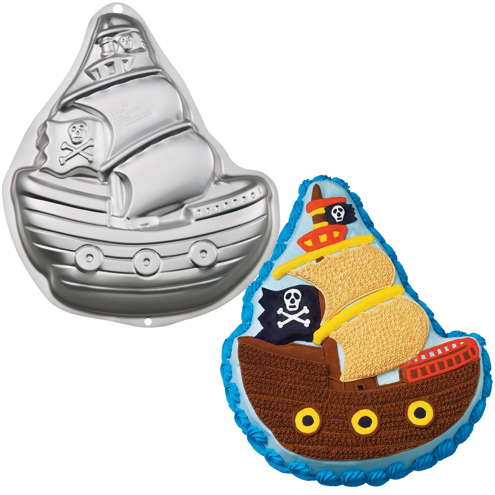 WILTON 160947 Pirate Ship Cake Pan - Aluminum