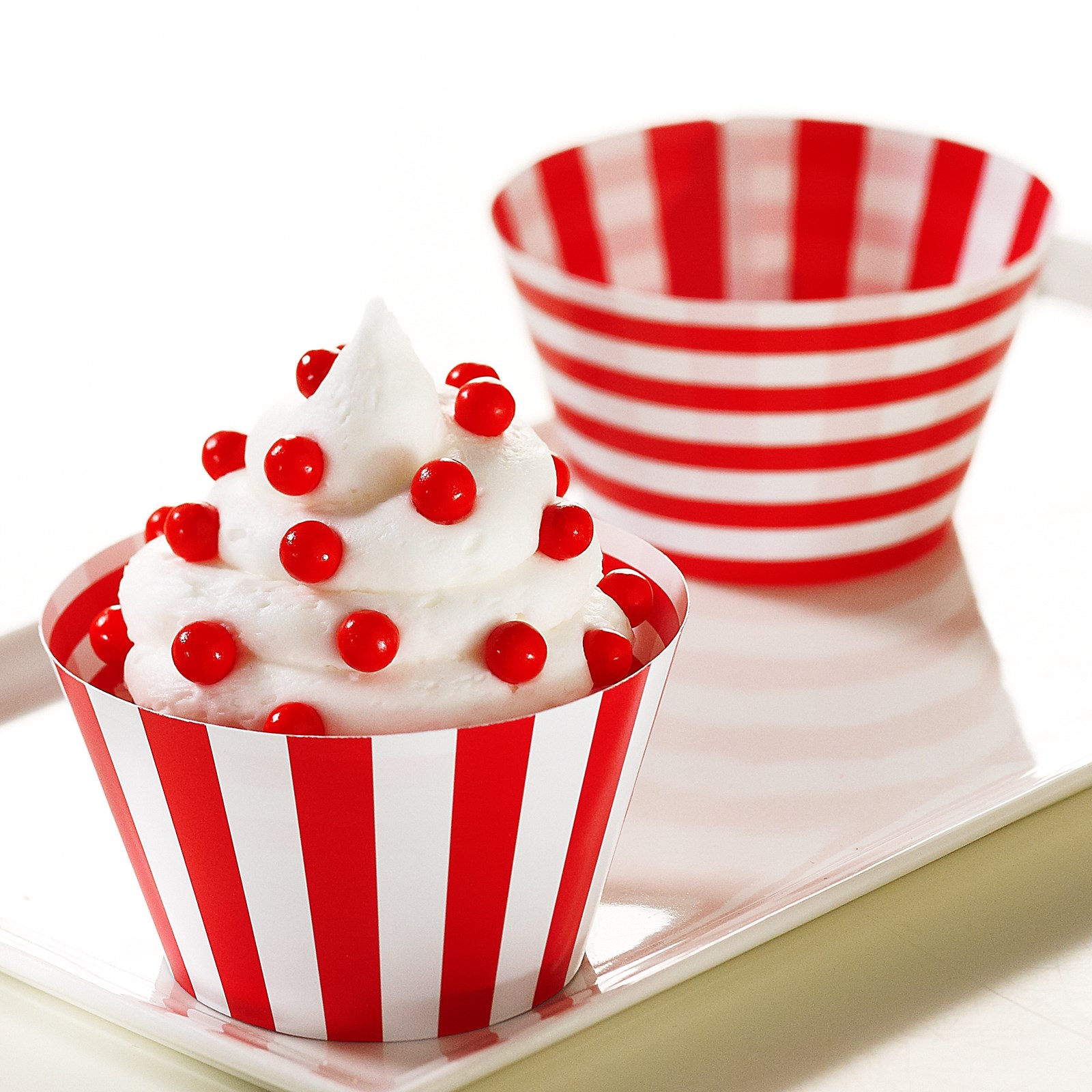 Red And White Reversible Cupcake Wrappers BirthdayExpress