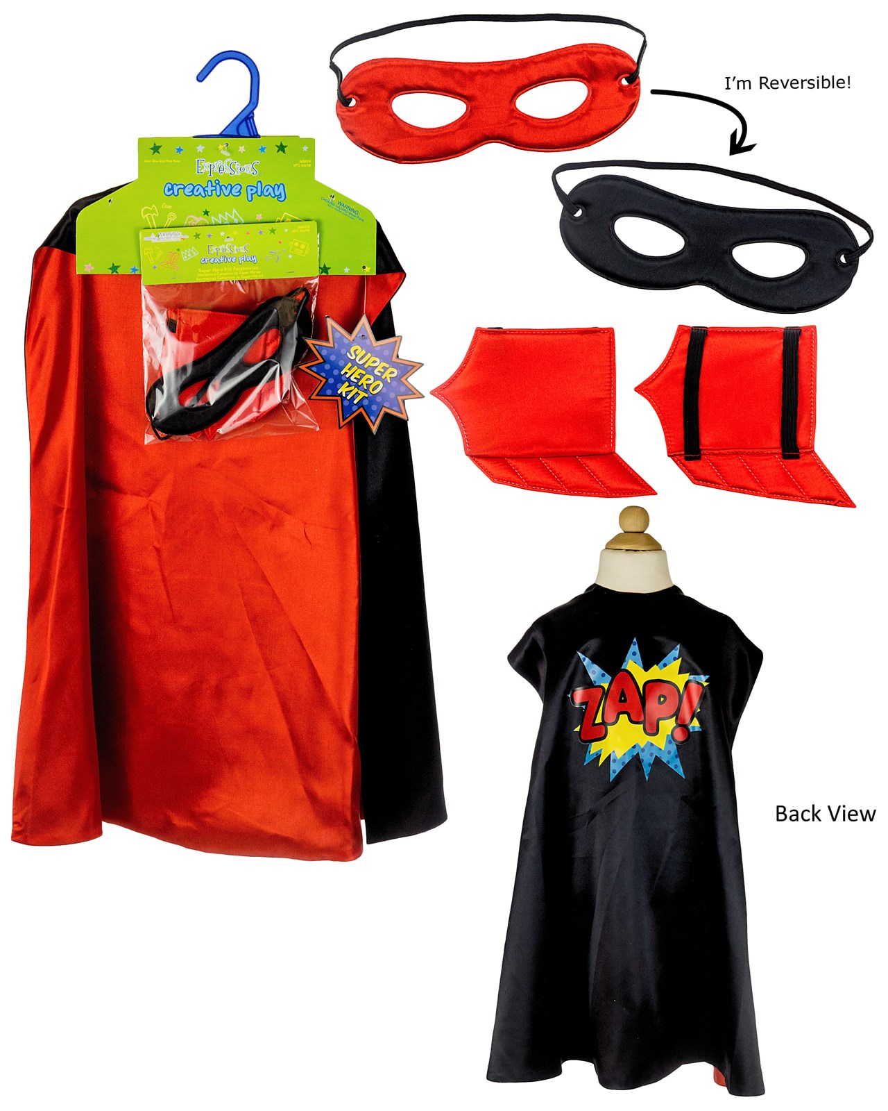 Superhero Black Cape Kit
