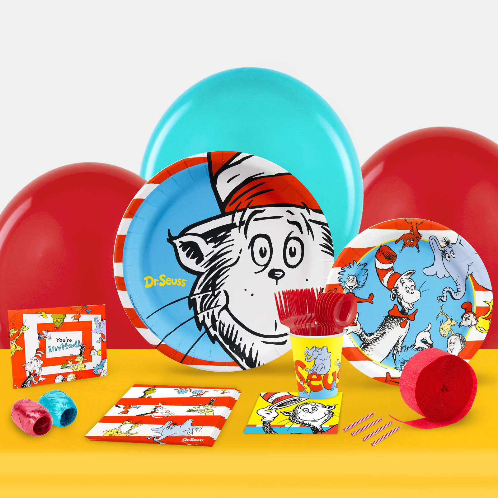 Dr. Seuss Party in a Box For 8 | BirthdayExpress.com