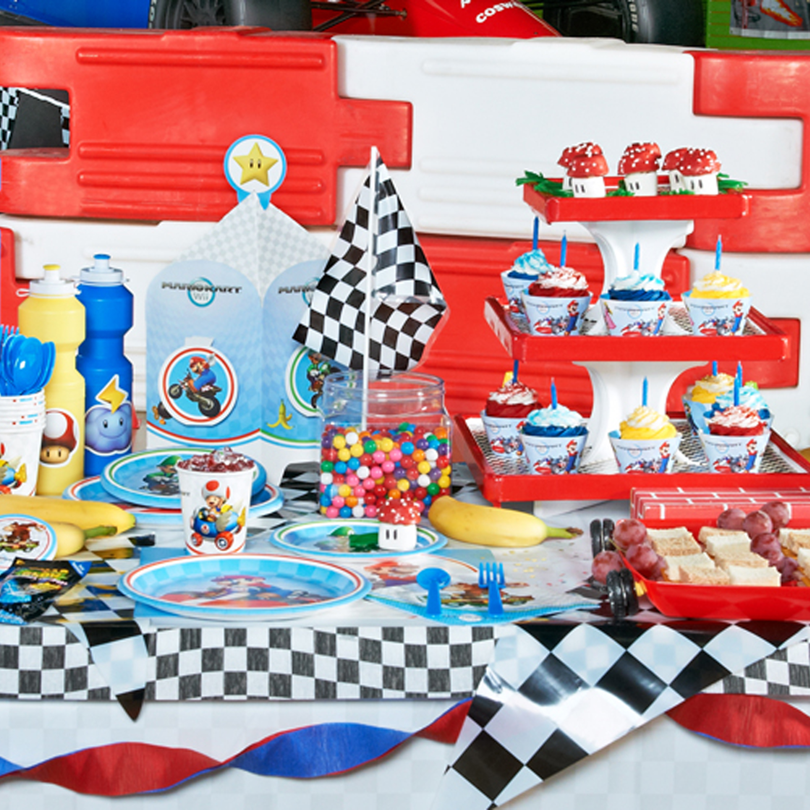 Mario Kart Wii Party in a Box For 8 | BirthdayExpress.com