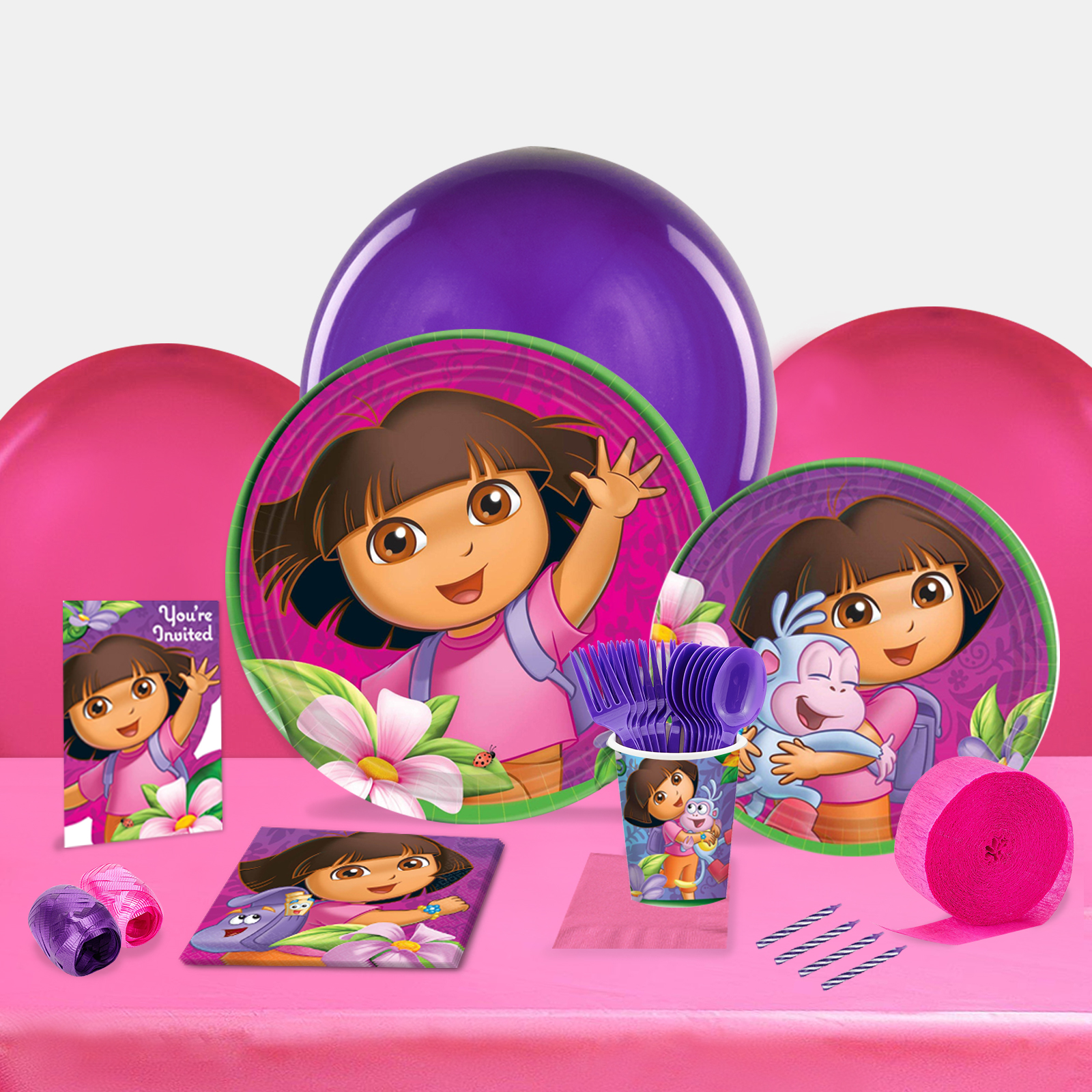 Doras Flower Adventure Party in a Box | BirthdayExpress.com