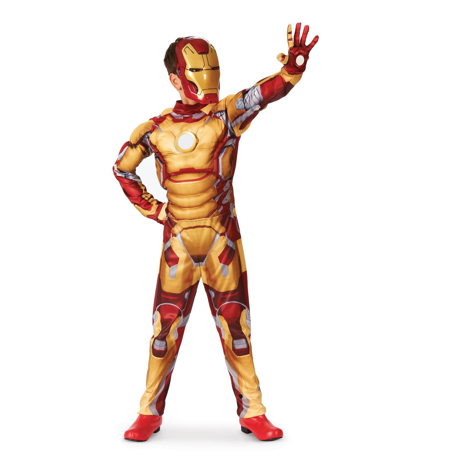Iron Man 3 Mark 42 Muscle Light Up Kids Costume 4-6.