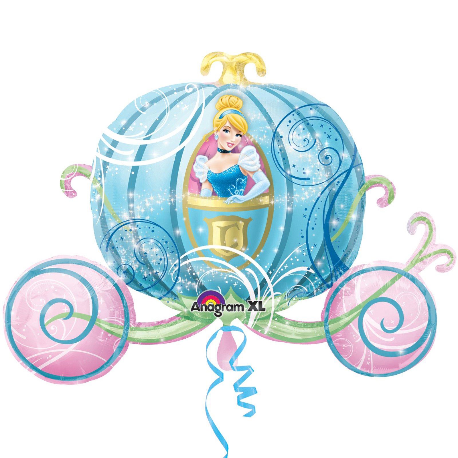 Disney Princess Carriage Shaped Jumbo Foil Balloon | BirthdayExpress.com