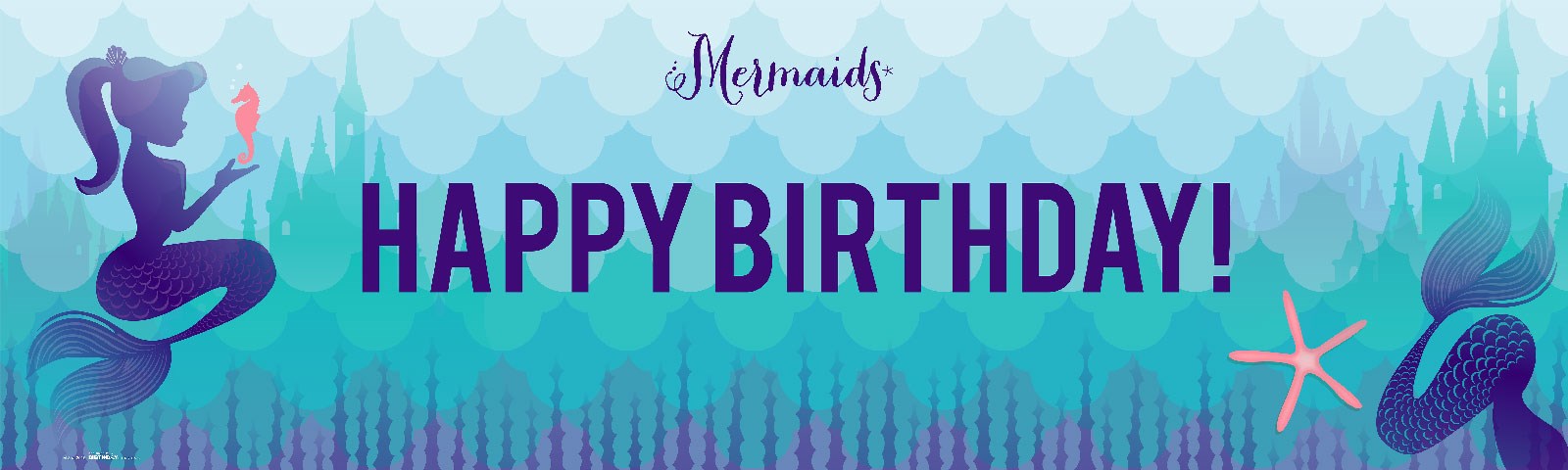 Mermaids Under the Sea Birthday Banner | BirthdayExpress.com